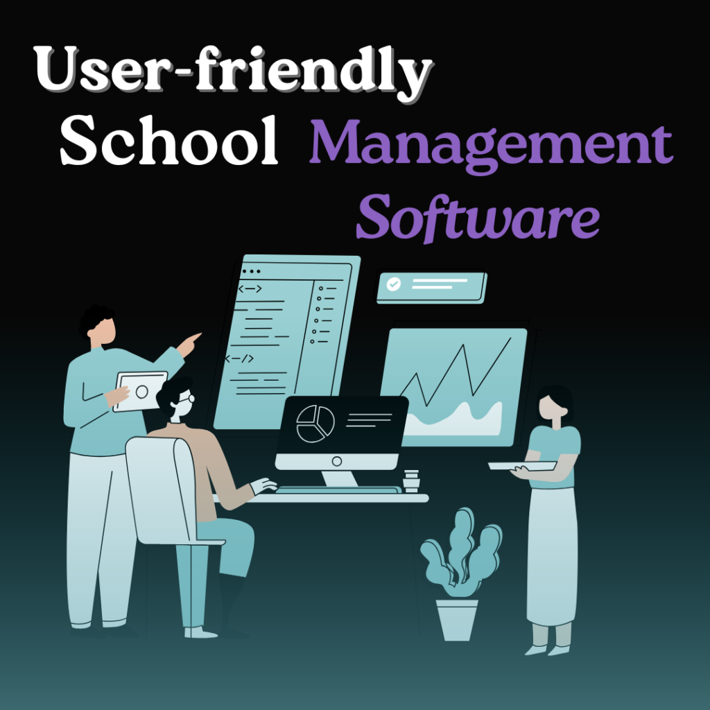 Dashboard of user-friendly school management software for daily tasks