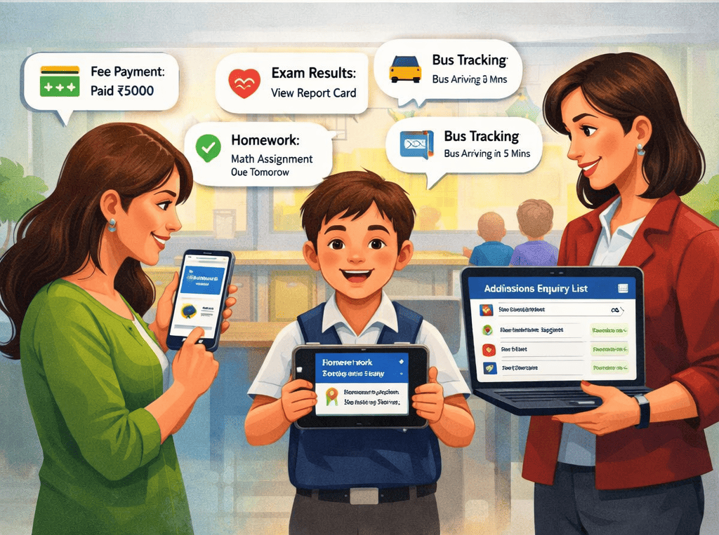 Features of digital smart school ERP Software